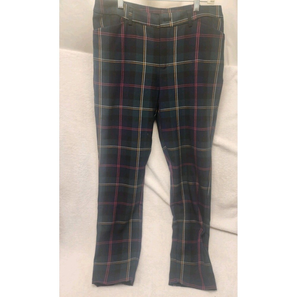 Christopher & Banks Dress Pants Multicolor Plaid Women 8